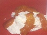 Творожный крем с персиковым джемом