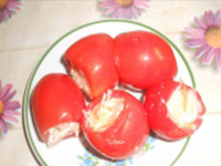 Соленые помидоры фаршированные капустой