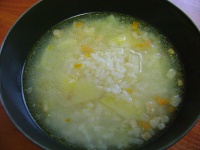 Рисовый суп с салом в мультиварке