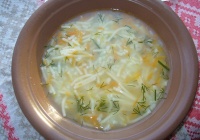Суп на бульоне из индюшатины