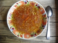 Азиатский суп с курицей и рисом