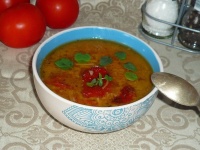 Суп с вялеными томатами и вермишелью