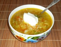 Суп из молодой капусты с рисом
