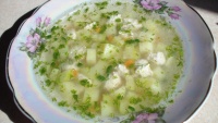 Картофельный суп с куриными фрикадельками