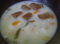 Суп с овощами и плавленым сыром