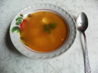 Томатный суп с килькой