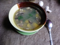 Суп с тыквой и грибами