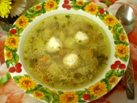 Гречневый суп с мясными шариками