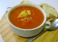 Перловый томатный суп