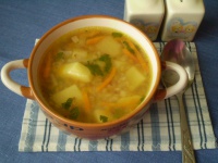 Постный гречневый суп с тыквой
