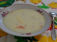 Молочный суп с яйцом