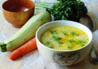 Суп с кабачком и плавленым сыром