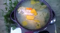Тыквенно-рисовый суп с куриными потрохами