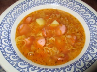 Суп с лапшой быстрого приготовления