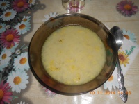 Суп с рисом и плавленым сырком