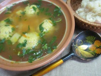 Суп с фрикадельками из щучьего фарша