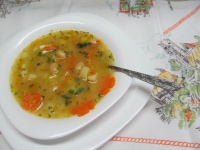 Суп с тыквой и фасолью
