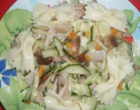 Малокалорийный салат с грибами