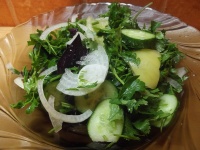 Салат с капустой и мясным фаршем