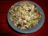 Салат нежный с крабовым мясом и морской капустой