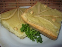 Песочный пирог с картофельным пюре