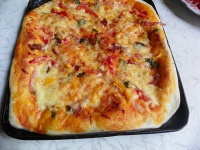 Пицца с болгарским перцем и сулугуни