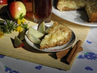 Яблочный пирог со сметанным суфле