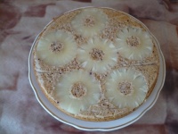 Пирог-перевертыш с отрубями и ананасами