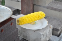 Вареная кукуруза на костре