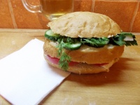Овощной сэндвич на скорую руку